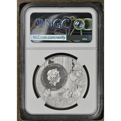 2022 1oz Cook Is. - S$5 Massachusetts Ladybug - NGC MS70 (S12B-B12)