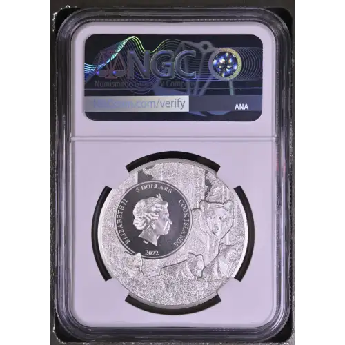 2022 - 1oz Indiana Cardinal Silver Coin - Cook Is. S$5 - NGC MS70 (S18A-B18)