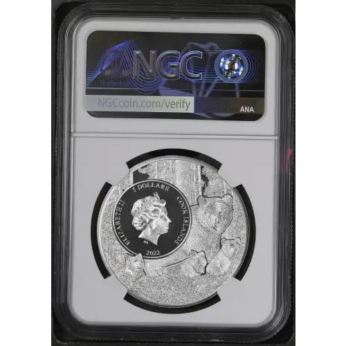 2022 - 1oz Iowa Bullfrog Silver Coin - Cook Is. S$5 - NGC MS70 (S18A-B18)