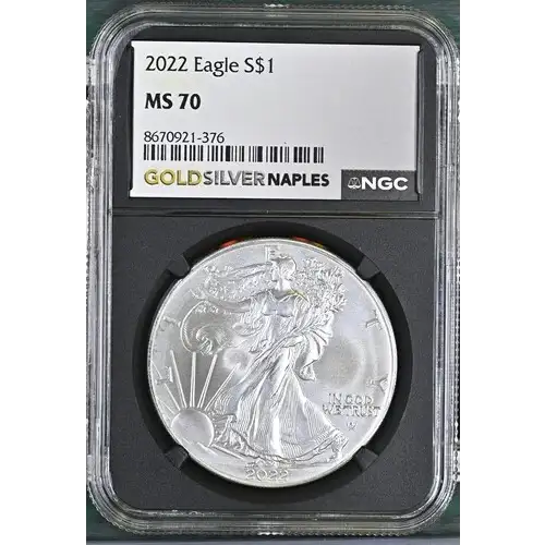 2022 - 1oz Silver Eagle - S$1 NGC MS70 (D10-B37)