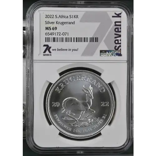 2022 - 1oz Silver Krugerrand - South Africa S1KR - NGC MS69 (S18A-B18)