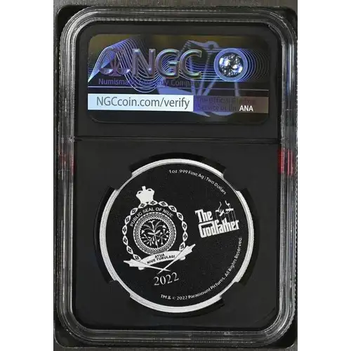 2022 - 1oz The Godfather Corleone Silver Coin - Niue S$2 - NGC MS70 (S12B-B21) (2)