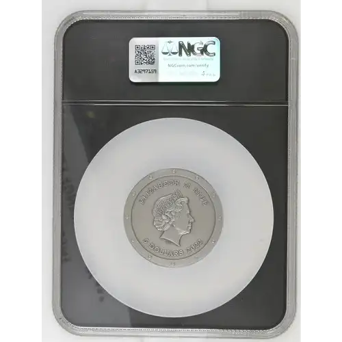 2022 2oz Niue S$5 Metal Fish Steampunk MS70 ANTIQUED (D-3) (2)