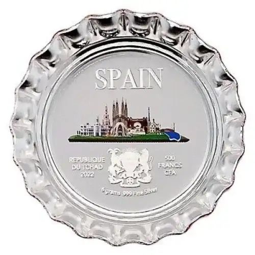 2022 6g Chad S500F World Landmarks SPAIN Bottle Cap (S23A) (5)