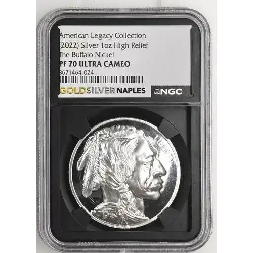 (2022) AR High Rel The Buffalo Nickel American Legacy Coll. 1oz PF 70 ULTRA CAMEO