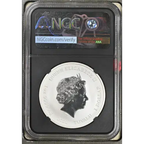 2022 P - 1oz The Simpsons Season's Greetings Silver - Tuvalu $1 - NGC MS-70 (D-7)