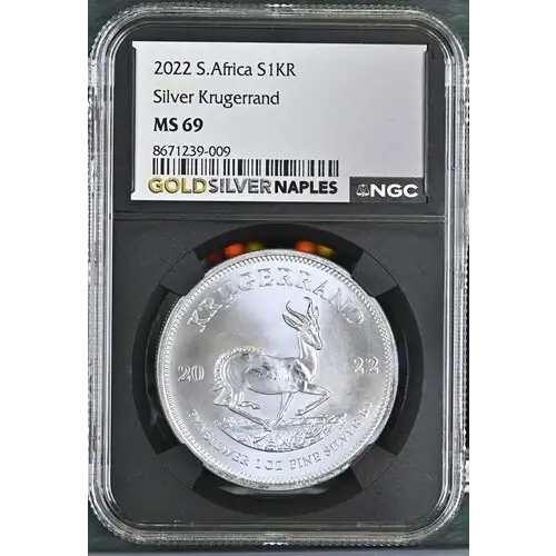 2022 S.AFRICA S1KR SILVER KRUGERRAND MS69 (S19A-B13)