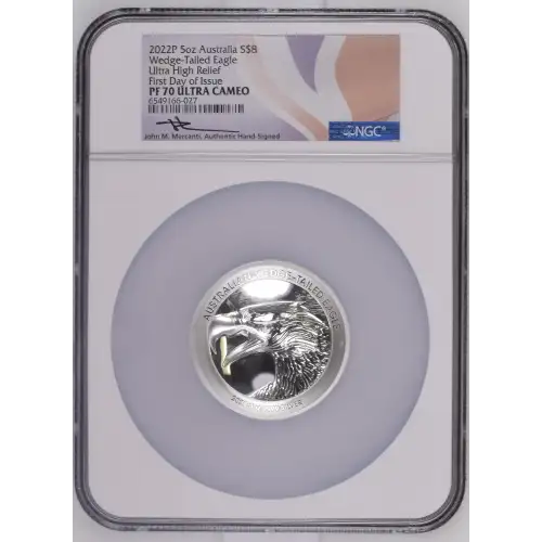 2022P 5oz Australia S$8 Wedge-Tailed Eagle Ultra High Relief FDOI PF70 UC (D-7)