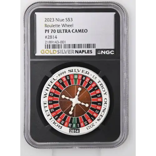 2023 1.5oz Niue S$3 Roulette Wheel PF70 UC (D-8)