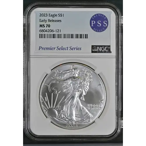 2023 - 1oz Silver Eagle Early Releases - S$1 NGC MS70 (D10-B37)