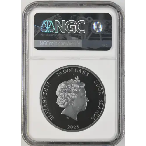 2023 2oz Cook Islands S$10 Train Steam Dream High Relief NGC PF70 UC (S19A-B30)