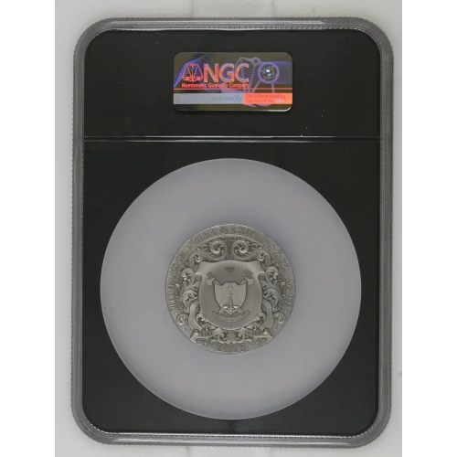 2023 - 2oz Girl & Cupid Silver Gilt - Cameroon S2000F - NGC MS70 ANTIQUED (D-7) (2)