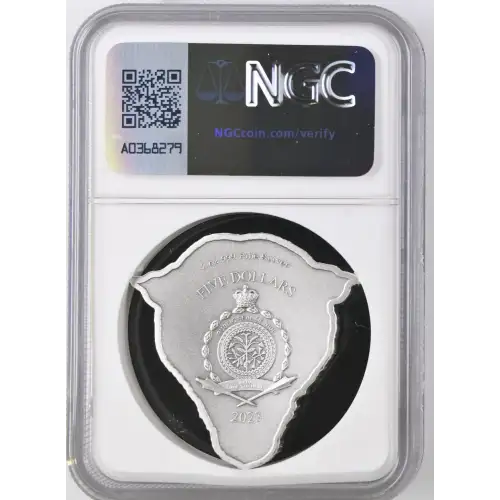 2023 2oz Niue - S$5 Leopard - MS70 ANTIQUED (S12B-B2) (2)
