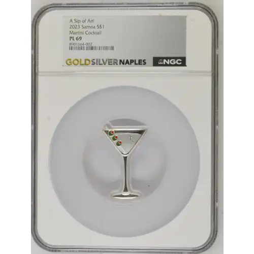2023 A Sip of Art - 10g Silver Martini Cocktail - Samoa S$1 - NGC PL69 (D-3)