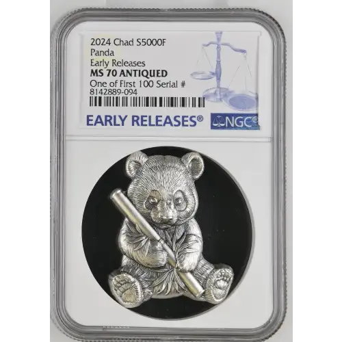 2024 1oz Chad S5000F - Panda ER One of First 100 - NGC MS70 ANTIQUED (S19A-B30)