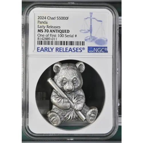 2024 1oz Chad S5000F - Panda ER One of First 100 - NGC MS70 ANTIQUED (S19A-B30)