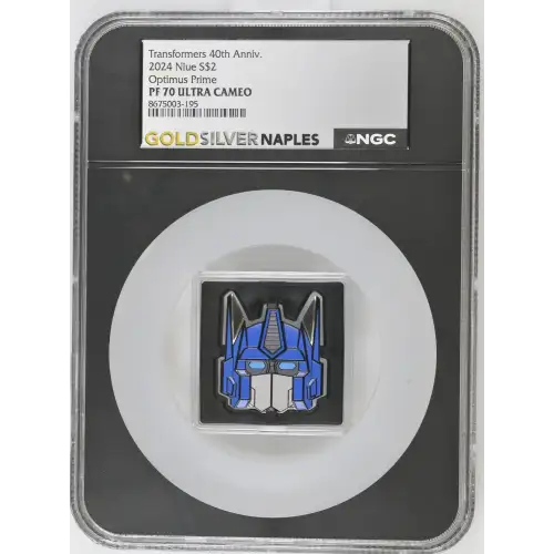 2024 1oz Niue S$2 Transformers 40th Anniv. Optimus Prime PF70 (OB-1)