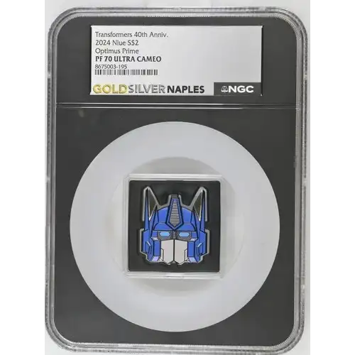 2024 1oz Niue S$2 Transformers 40th Anniv. Optimus Prime PF70 (OB-12)