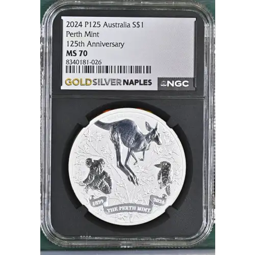 2024 1oz P125 Australia Perth Mint 125th Anni. MS70/MS10 (S18A - B10)