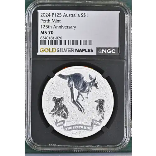 2024 1oz P125 Australia Perth Mint 125th Anni. MS70/MS10 (S18A - B10)