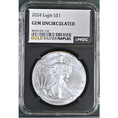 2024 - 1oz Silver Eagle S$1 NGC GEM UNCIRCULATED (D10-B33)