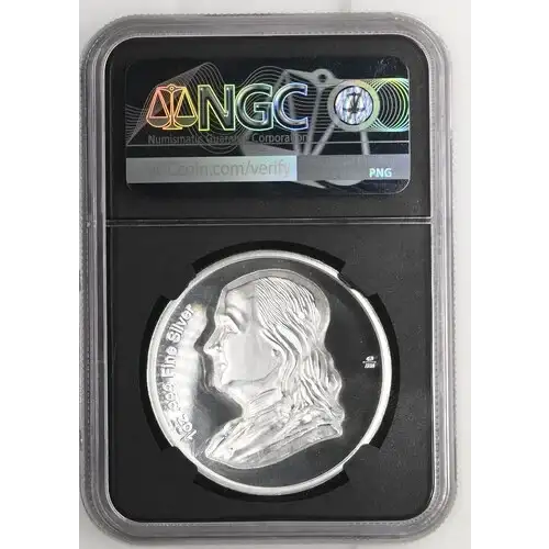 2024 - 1oz Silver Franklin Half Dollar Round - NGC PF70 High Relief (S12B-B12)