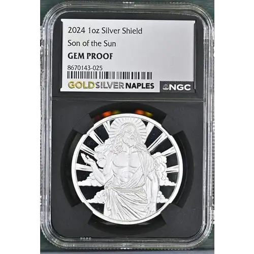 2024 - 1oz Silver Shield - Son of the Sun - NGC GEM PROOF (S12B-B13)