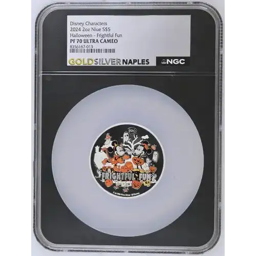 2024 2oz Niue Halloween - Frightful Fun S$5 PF 70 ULTRA CAMEO