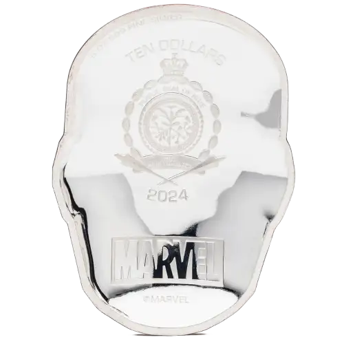 2024 5oz Niue Silver Coin - Marvel: Iron Man Helmet (S-23A) (2)