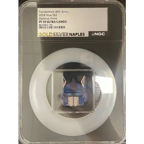 2024 Niue S$2 Transformers 40th Anniv. Optimus Prime PF70 (OB-1)