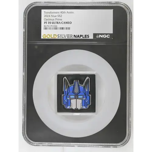 2024 Niue S$2 Transformers 40th Anniv. Optimus Prime PF70 (OB-71)