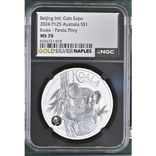 2024 P125 - 1oz Koala Panda Privy Silver - Australia S$1 - NGC MS70 (D11-B23)