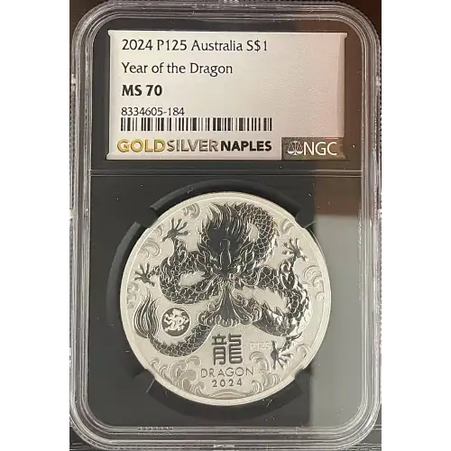 2024 P125 Australia S$1 Year of the Dragon MS70 (S18A - B9) (2)