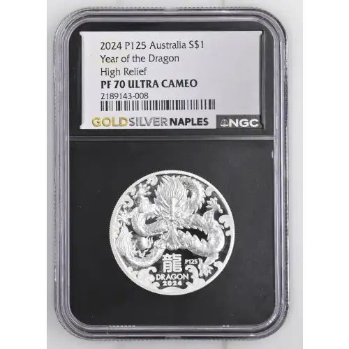 2024 P125 Australia S$1 Year of the Dragon High Relief PF70 UC (D-8)