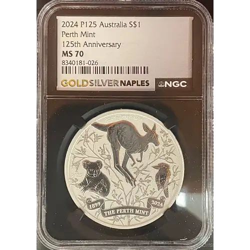 2024P P125 Australia Perth Mint 125th Anni. MS70 (S18A - B7)