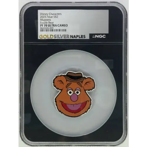 2025 1 oz NIUE Disney Muppets Fozzie Bear PF70UC CSC2 (2)