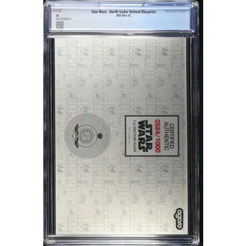 2025 1oz Niue $2 - Star Wars - Darth Vader Helmet Blueprint GM10 (S-22A) (2)