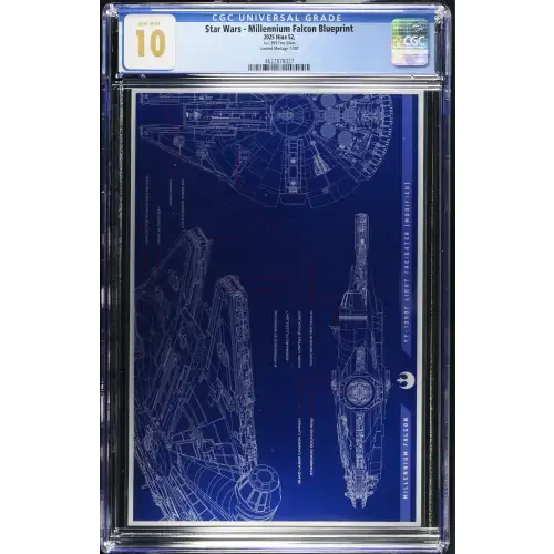 2025 1oz Niue $2 - Star Wars - Millennium Falcon Blueprint (S-22A)