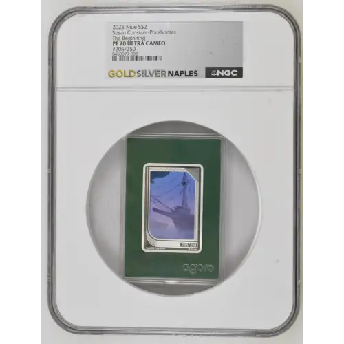 2025 1oz Niue S$2 - Susan Constant Pocahontas The Beginning - PF70 UC