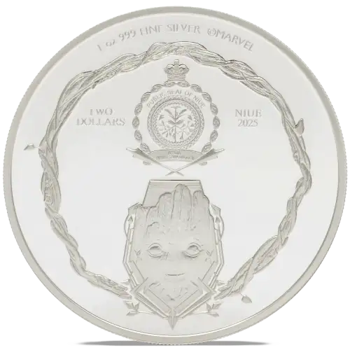 2025 1oz Niue Silver Coin - Marvel: Groot (S-23A) (2)