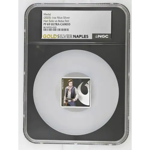 2025 1oz Niue Star Wars Han Solo vs Boba Fett PF69 (OB-74)