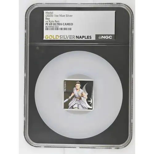 2025 1oz Niue Star Wars Rey vs Kylo Ren PF70 (OB-74)