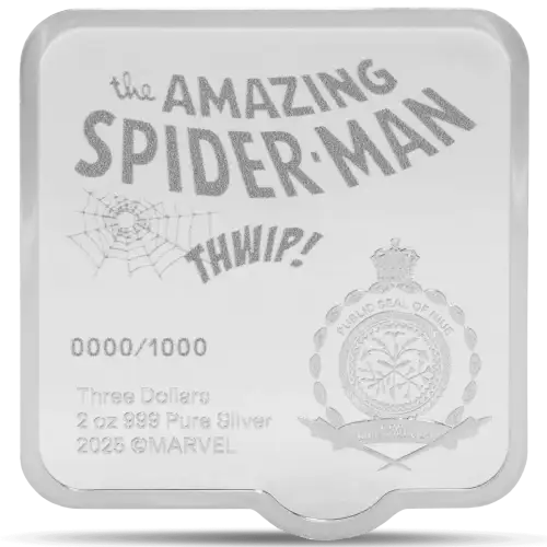 2025 2oz Niue Silver Coin - Marvel: Spider-Man Thwip (S-23A) (2)