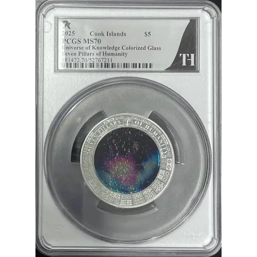 2025 2oz Silver Cook Islands S$5 Seven Pillars of Humanity PCGS MS70 (D-8)