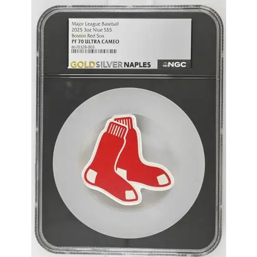 2025 3oz Niue Boston Red Sox S$5 PF 70 ULTRA CAMEO
