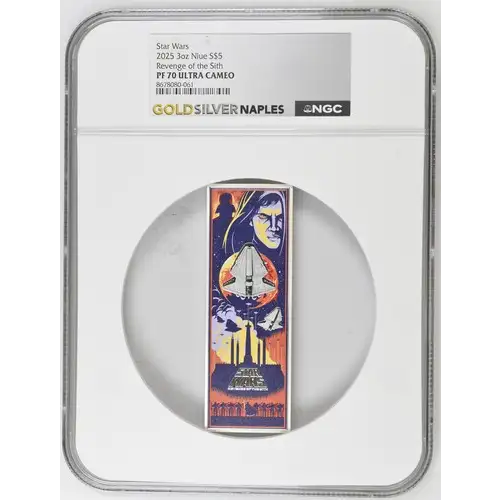 2025 3oz Niue S$5 Revenge of the Sith PF70 (OB-64)