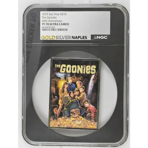 2025 5oz Niue S$10 The Goonies 40th Anniversary PF70 UC (D-7)