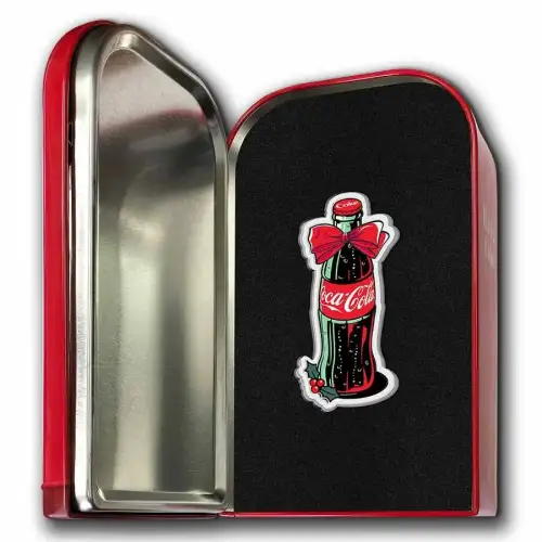 2025 - Coca Cola Happy Holidays Bottle - 1oz Silver Coin - S$2 (D-2)