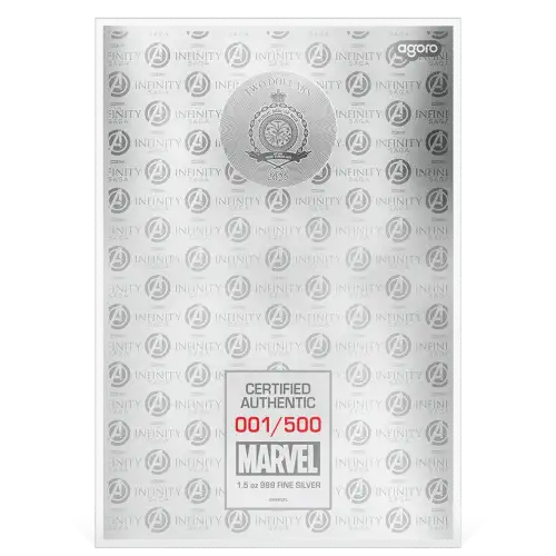 2025 Marvel Infinity Saga Phase One - Avengers - Agoro S$2 1.5oz Silver Foil (S-22B) (2)
