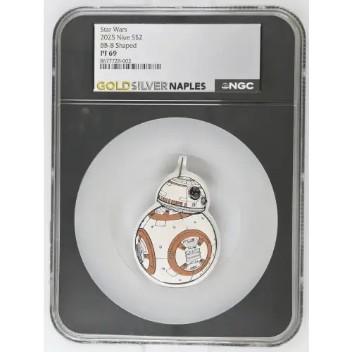 2025 Niue S$2 Star Wars BB-8 Shaped PF69 (OB-126) (2)
